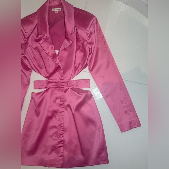 For Love And Lemons Fuchsia Satin Blazer Dress- XS- worn once! - Picture 15 of 16
